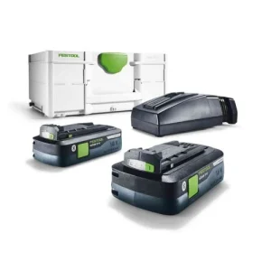marque pas cher en ligne Set énergie Festool SYS 18V 2×4,0/TCL 6 Duo (2 Batteries 4 Ah + Chargeur) 18 V + Coffret SYSTAINER 3 12