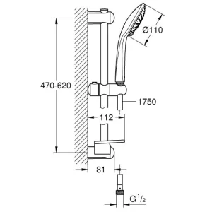 GROHE PROFESSIONNAL Ensemble De Douche 2 Jets EUPHORIA 110 DUO Grohe Avec Barre – 27230-001 magasin 6