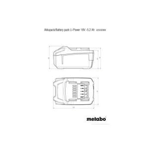 Satisfait ou Remboursé Set De Base 2 Batteries Metabo Li-Power 18 V 5,2 Ah + Chargeur ASC 145 – 685051000 16