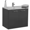 site soldes NEOVA Meuble Sous Vasque ANGELO Néova Décor Graphite 2 Portes 16