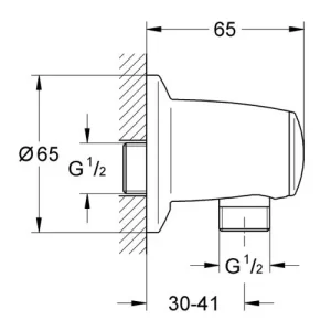 GROHE PROFESSIONNAL Coude à Encastrer Grohe 1/2” meilleure qualité 7