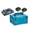 Pack énergie Makita LI-ION (2 Batteries 5 Ah BL1840B + Chargeur DC18RD) 18 V + Coffret MAKPAC nouveau produit 10