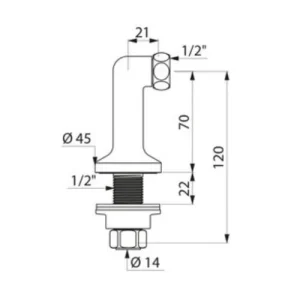 Raccord Colonnette à Embase Fondue MF 1/2(x2) Delabie – 866015.2P grande surprise 6
