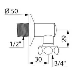 Raccord équerre M1/2 F3/4 Delabie Sans Robinet D’arrêt – 838020 garantis authentique 6