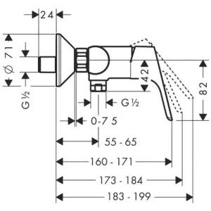 Mitigeur De Douche FOCUS Hansgrohe C2 Avec Cartouche à 2 Vitesses – 31968000 site pas cher 6