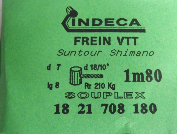 2 BRAKES CABLES INDECA FREIN VTT SUNTOUR SHIMANO – Cables De Frein 1.80m prix le plus bas 4